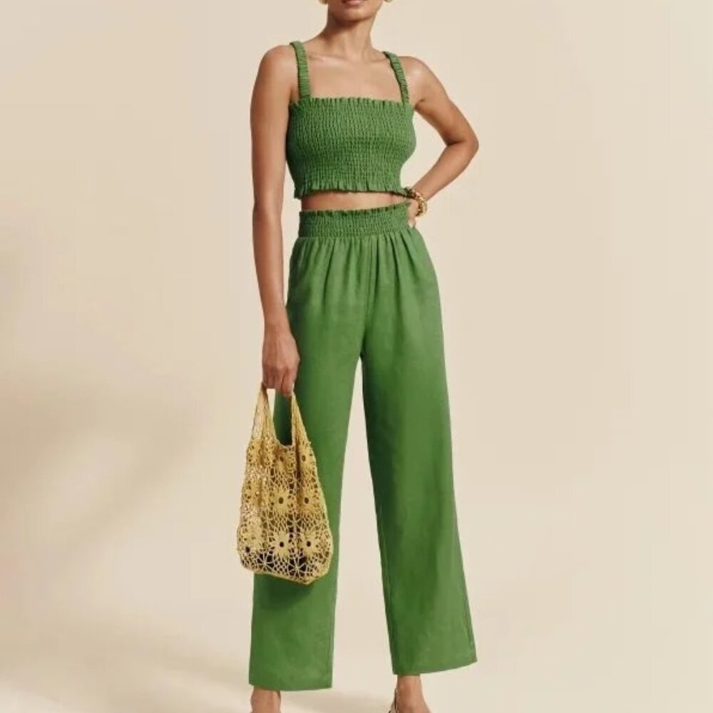 Like New - Reformation Vera Linen Two Piece Set - Size 6